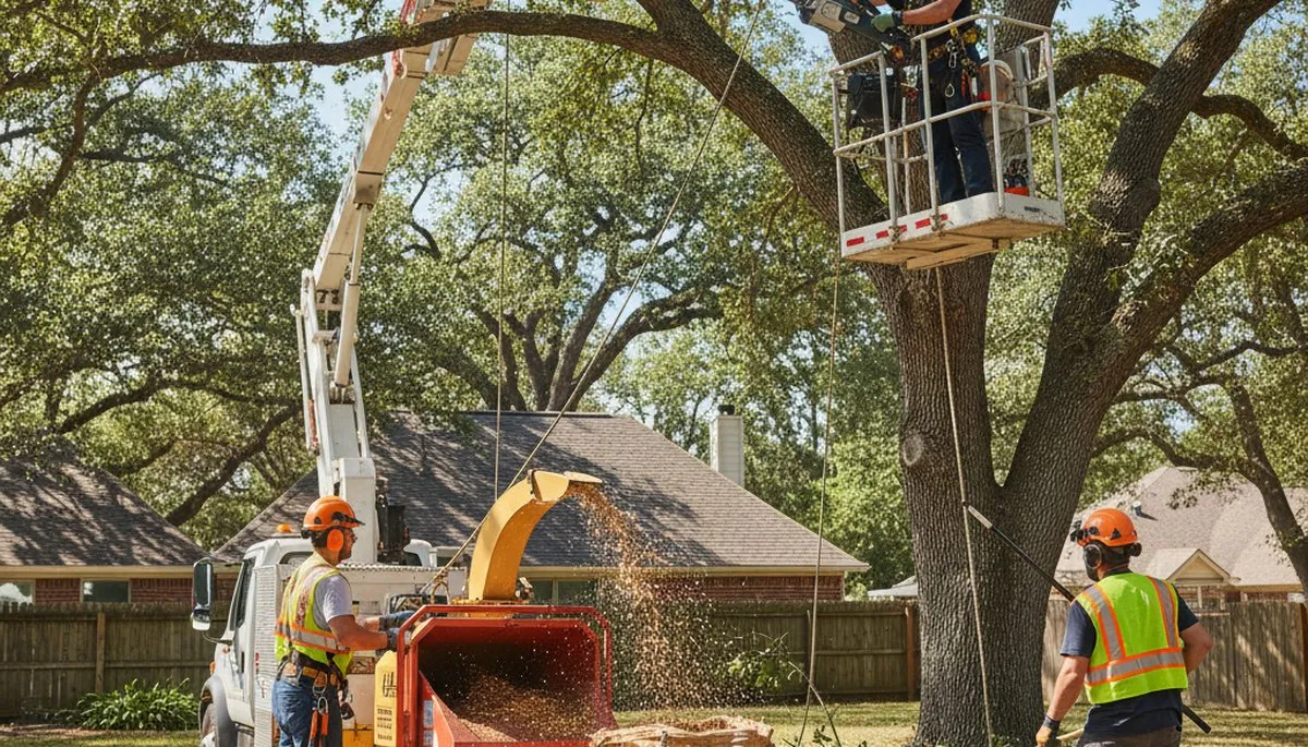 Arbor Tree Care pruning trees in Los Angeles, CA for safer, healthier property landscapes
